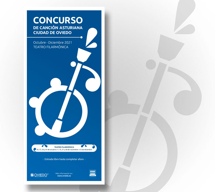 carteleria Concurso de Canción asturiana